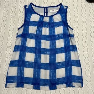 Vineyard Vines Blue and White Gingham Tank